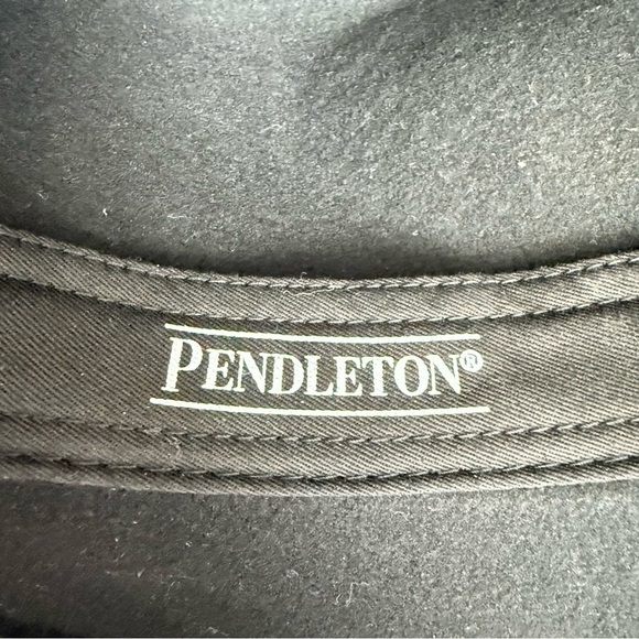 NEW Pendleton Black Wool Fedora Made in USA  Size L main image 11